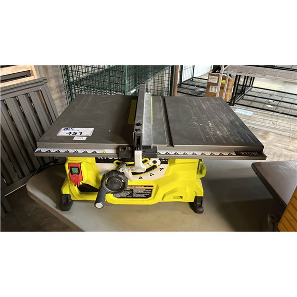 RYOBI 8-1/4" TABLE SAW WITH JOBMATE TABLE
