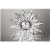 Image 1 : Swarovski Solaris Table Clock no. 229402, 5" in diameter. From the 1998 Exquisite Accents series, in