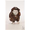 Image 1 : Antique hand signed Japanese Netsuke Okino dancer, 1 1/2" in height