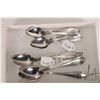 Image 1 : Twelve matching sterling silver spoons including 6 tea spoons and 6 coffee spoons, marked MBC, and i