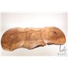 Image 5 : Brian McEvoy, artisan made decorative Myrtle wood with live edge, turned three section tray, numbere