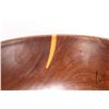 Image 3 : Brian McEvoy, artisan made decorative Fustic turned wooden bowl, 14" in diameter, 4 1/2' in height. 