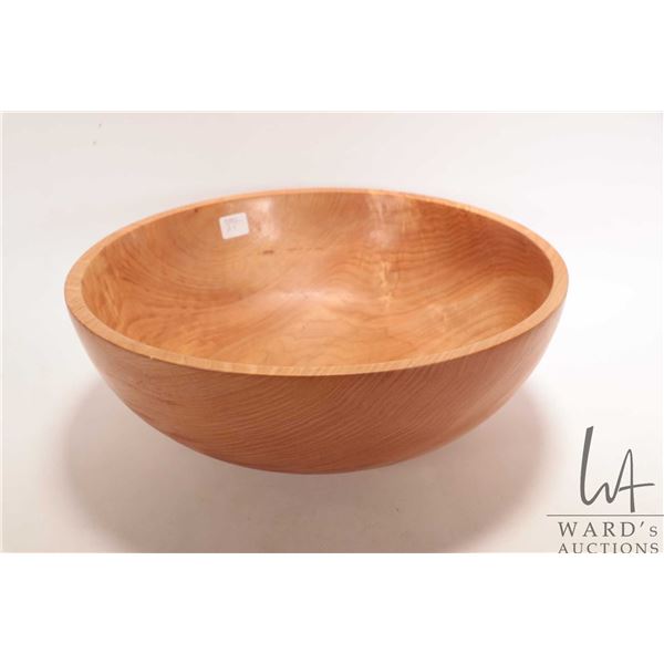 Brian McEvoy, artist made decorative maple wood turned bowl, initialed by artist B.N.M. and dated 19
