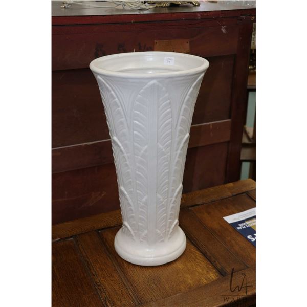 Vintage Roseville Ohio art pottery tall vase/ umbrella stand, 18 1/2" in height