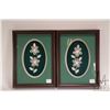 Image 1 : 2 framed moose tuftings each 12" x 9" overall dimensions including frame