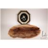 Image 1 : Moose tufting in octagonal frame, overall dimensions 11-1/2" x 10-1/2", and a 20" x 15" beaver pelt