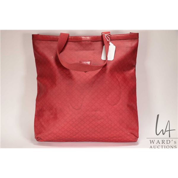 Vintage Celine canvas and leather tote bag   Note: Buyer must satisfy themselves as to authenticity.