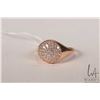 Image 2 : 18kt rose gold and diamond ring set with .37cts of round full cut white diamonds. Retail replacement