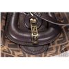 Image 2 : Vintage Fendi Tobacco Zucca print canvas and leather bag, serial no. 2415-3B:102-UNU032   Note: Buye