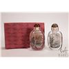 Image 1 : Two reverse inside painted "Mystic China Mountain Scene" snuff bottles