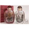 Image 3 : Two reverse inside painted "Mystic China Mountain Scene" snuff bottles