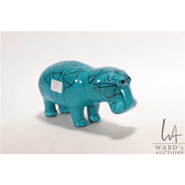 Metropolitan museum of modern art ceramic "William the Hippopotamus" figurine 7-1/2" in length