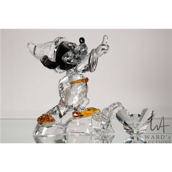 Swarovski crystal Disney "Mickey Sorcerer" limited edition 2009, no. 955438, 6" in height. Includes 