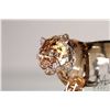 Image 2 : Swarovski amber crystal "Tiger" no. 1003148, 3 1/2" in height. Includes original box and a mirrored 