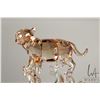 Image 3 : Swarovski amber crystal standing baby tiger no. 101667, 2 1/4" in height. Includes original box