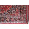 Image 2 : Iranian wool carpet "Mashad" with center medallion on red background with overall floral design and 