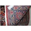 Image 3 : Iranian wool carpet "Mashad" with center medallion on red background with overall floral design and 