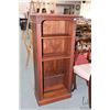 Image 1 : Mid 20th century walnut open book/ curio display with three adjustable shelves, 46" H X 20" W X 11" 