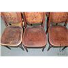 Image 3 : Three antique Thonet bent wood dining chairs with printed seats and backs