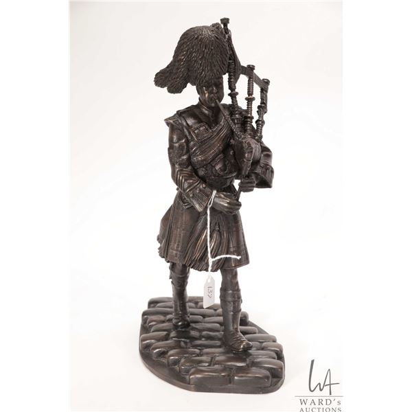 Bronze style statue "Piper Major" by Tom Mackie 11 3/4" in height