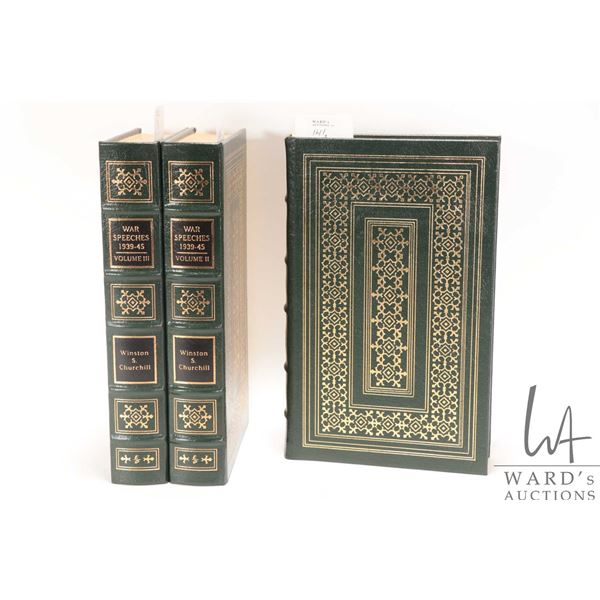 Three hardcover bound volumes including Vol I, Vol. II and Vol. IIL, titled "The War Speeches 1939-4