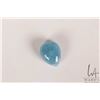 Image 1 : 13.43 ct Santa Maria pear shaped aquamarine with certificate provided by consignor
