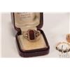 Image 3 : Antique rose gold ring set with center stone, note: split in shank, plus three 10kt gold rings, all 