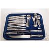 Image 1 : Wallace "Stradivari" sterling silver flatware including twelve steak knives, eleven soup spoons plus