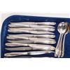 Image 3 : Wallace "Stradivari" sterling silver flatware including twelve steak knives, eleven soup spoons plus