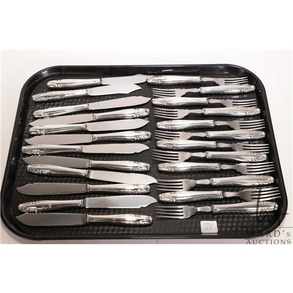 Wallace "Stradivari" sterling silver flatware including settings for twelve of fish knife and forks,