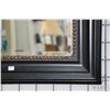 Image 2 : Large wood framed beveled glass mirror, overall dimensions 48" X 38"