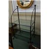 Image 1 : Quality heavy wrought iron and glass baker's rack style stand, 58" H X 37" W X 25" D