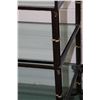 Image 2 : Quality heavy wrought iron and glass baker's rack style stand, 58" H X 37" W X 25" D