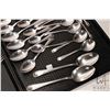 Image 2 : Birks "Saxon" sterling silver flatware including settings for eight of dinner knives, dinner forks, 