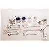 Image 1 : Selection of sterling silver including large sterling silver serving spoons, two open salts and a mu