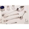 Image 3 : Selection of sterling silver including large sterling silver serving spoons, two open salts and a mu