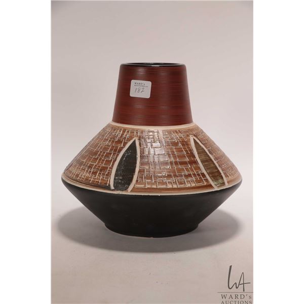 MCM West German pottery vase, 8 1/4" in height