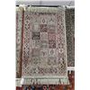 Image 1 : Small scatter rug with geometric tile pattern. 25" X 40"