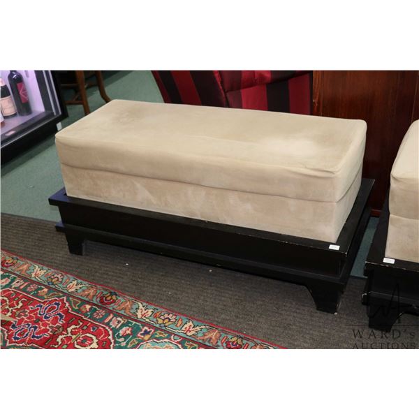 Modern window/ bed end seat with flip up storage seat 19" H X 40" W X 17"