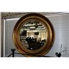 Image 1 : Modern gilt framed beveled wall mirror 34" outside diameter