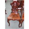 Image 2 : Pair of antique mahogany shield back hall chair with 17" seat height