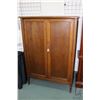 Image 1 : Antique two door fitted chiffarobe with wardrobe section and four drawers, 57" H X 40" W X 24" D
