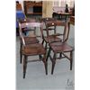 Image 1 : Set of four antique Canadiana side chairs