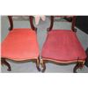 Image 4 : Pair of matching antique Victorian balloon back chairs with scroll supports, carved backs and uphols
