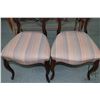 Image 3 : Pair of antique Victorian balloon back chair with curved supports and upholstered seats