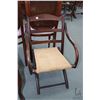 Image 1 : Antique Victorian folding wooden campaign chair