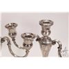 Image 4 : A pair of Birks Sterling weighted two branch candelabras, note damage to finish and arms