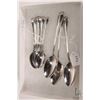 Image 1 : Selection of Birks Sterling Saxon flatware including 3 tea spoons and 7 coffee spoons
