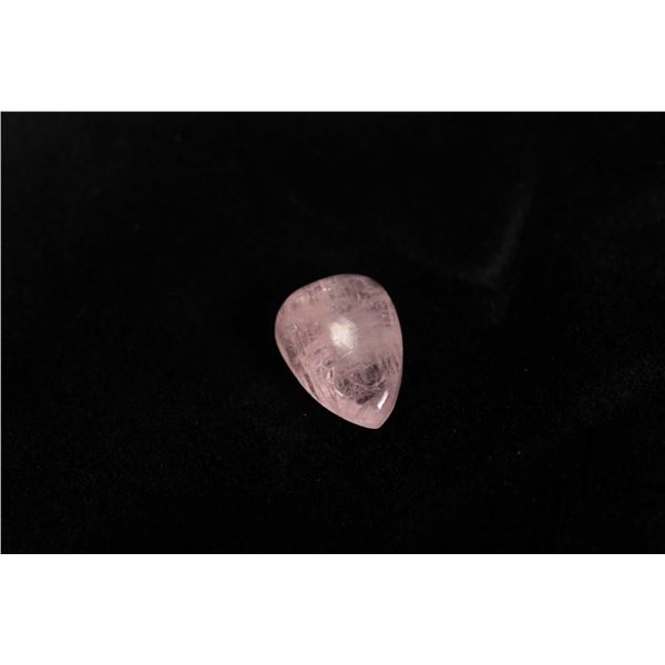 11.24 ct pink Morganite pear cabochon cut gemstone with certificate provided by consignor