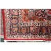 Image 2 : Iranian wool carpet "Kashad with center medallion on red background with overall floral design and h